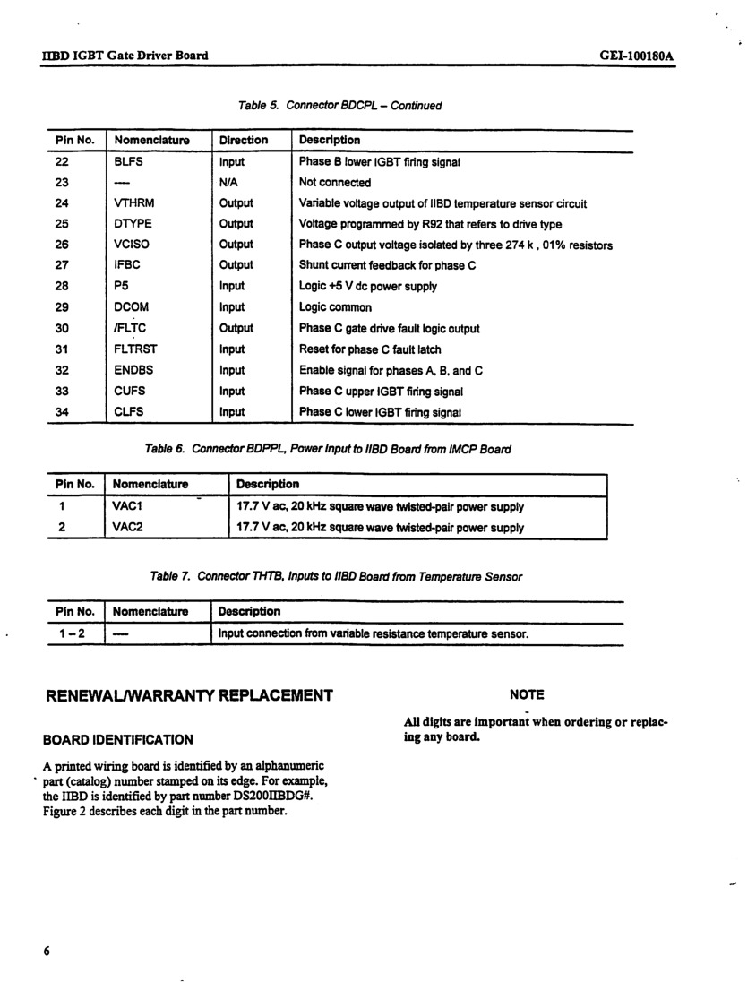 First Page Image of DS200IIBDG1AEA Replacements and Renewals Warranty.pdf